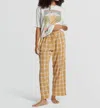 Billabong Checked Out Pants In Hemp In Multi