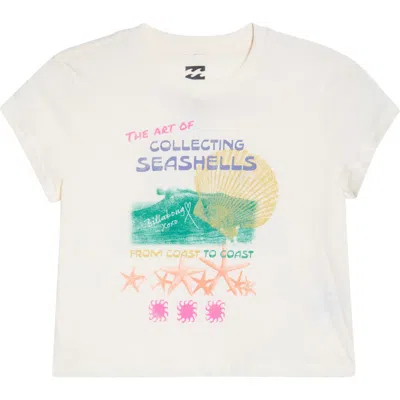 Billabong Coastal Adventures Crop Graphic T-shirt In Metallic