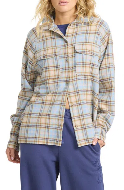 Billabong Coastal Breeze Flannel Shirt In Blue