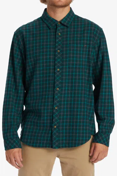Billabong Coastline 3 Flannel Shirt In Pacific In Blue