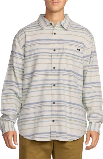 Billabong Coastline Cotton Flannel Button-up Shirt In Neutral