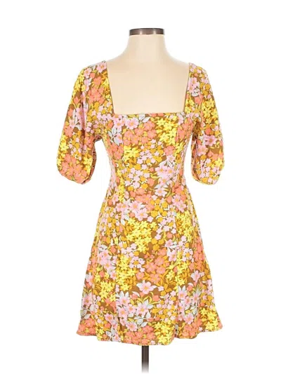 Pre-owned Billabong Cocktail Dress In Yellow
