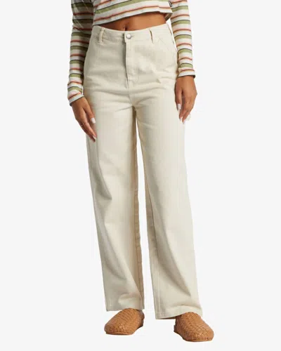 Billabong Collet Carpenter Pants In White Cap In Neutral