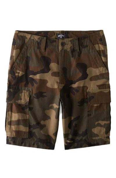 Billabong Combat Cargo Shorts In Military Camo