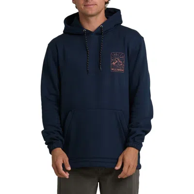 Billabong Compass Fleece Graphic Hoodie In Blue