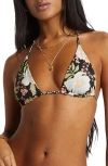 Billabong Cove Reversible Multiple Triangle Bikini Top In Multi