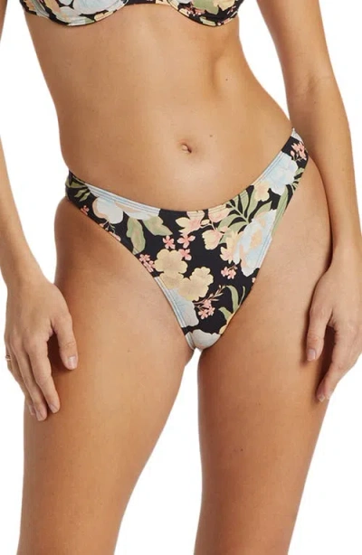 Billabong Cove Skimpy Hike Bikini Bottoms In Black Pebble