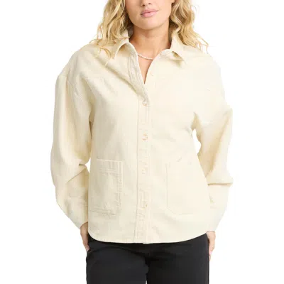 Billabong Cozy Up Corduroy Shirt In Yellow