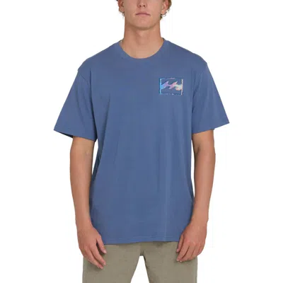 Billabong Crayon Wave Premium Graphic T-shirt In Blue