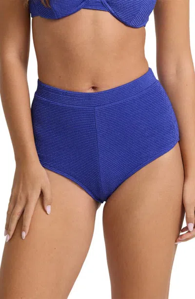 Billabong Crinkle Crush Avalon Bikini Bottoms In Blue