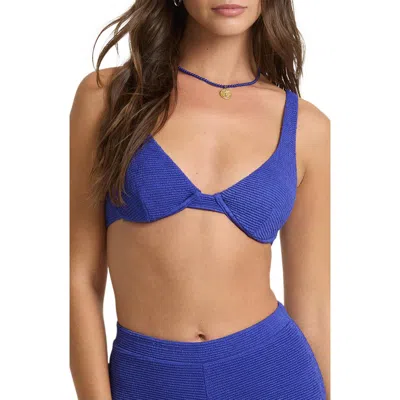 Billabong Crinkle Crush Ruby Underwire Bikini Top In Blue