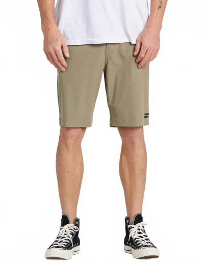 Billabong Crossfire Mid Casual Shorts In Khaki In Green