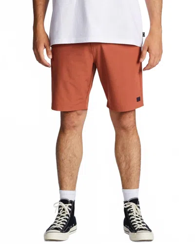Billabong Crossfire Slub Submersible Shorts In Red Clay