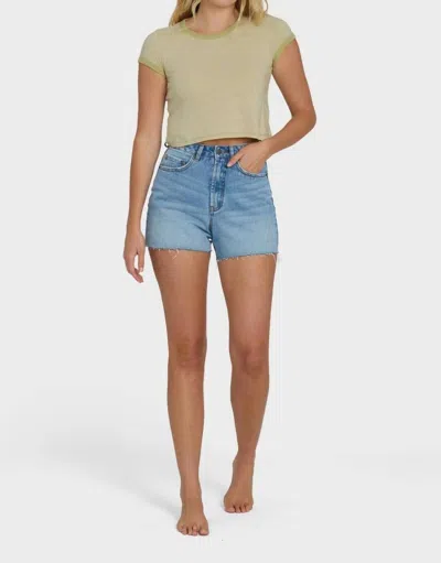 Billabong Daily Fitted Cropped Tee In Cactus In Brown
