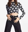 Billabong Daisy Days Knit Long Sleeve Top In Black In Black