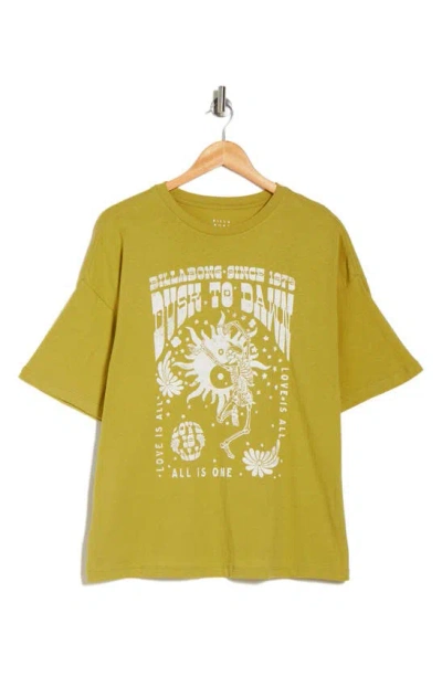 Billabong Darling Cotton Graphic T-shirt In Seaweed