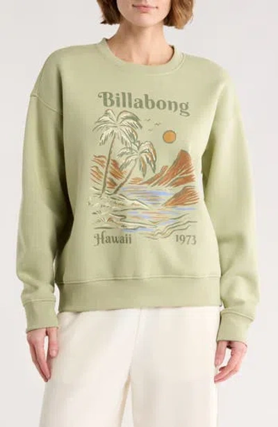 Billabong Dawn Patrol Graphic Sweatshirt In Green