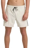 Billabong Dbah Panel Layback Swim Trunks In White