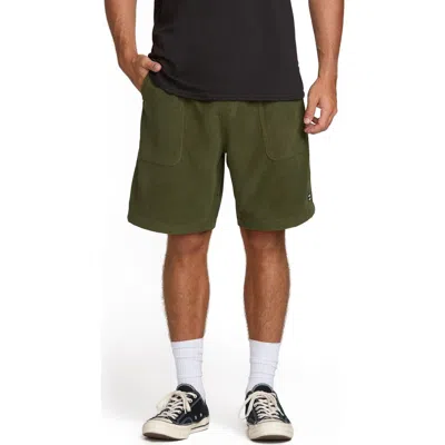 Billabong De La Cruz Submersible Water Repellent Corduroy Shorts In Green