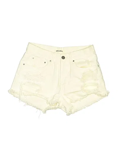 Pre-owned Billabong Denim Shorts In Ivory