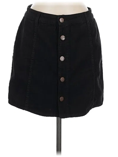 Pre-owned Billabong Denim Skirt In Black