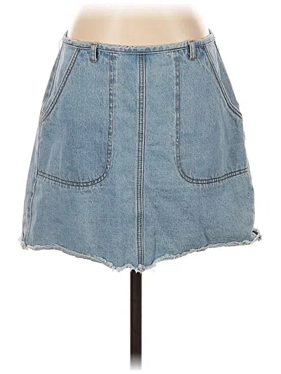 Pre-owned Billabong Denim Skirt In Blue