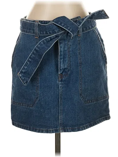 Pre-owned Billabong Denim Skirt In Blue
