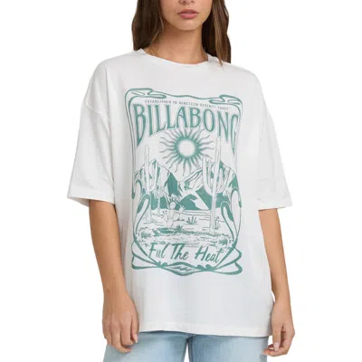 Billabong Desert Wandering Cotton Blend Graphic T-shirt In White