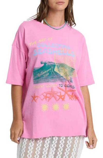 Billabong Distant Stars Graphic T-shirt In Pink