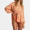 Billabong Dream Space Blouse Long Sleeve Shirt In Sweet Papaya In Pink