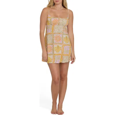 Billabong Dreaming Of Sun Print Minidress In Multi