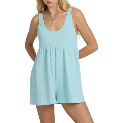 Billabong Easy Does It Cover-up Romper In Blue