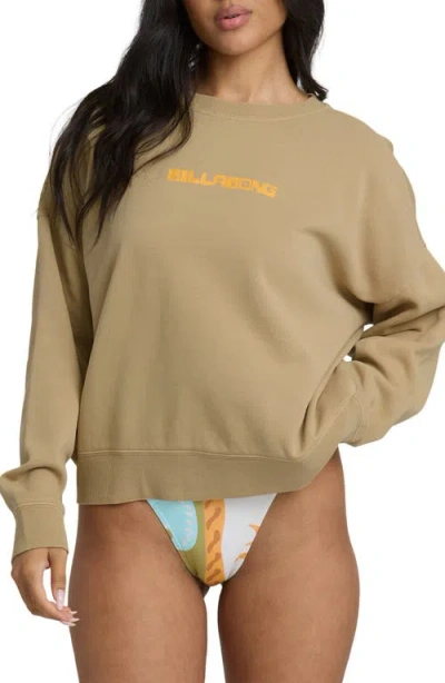 Billabong Echo Crewneck Sweatshirt In Gray