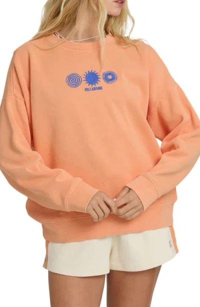 Billabong Echo Crewneck Sweatshirt In Orange