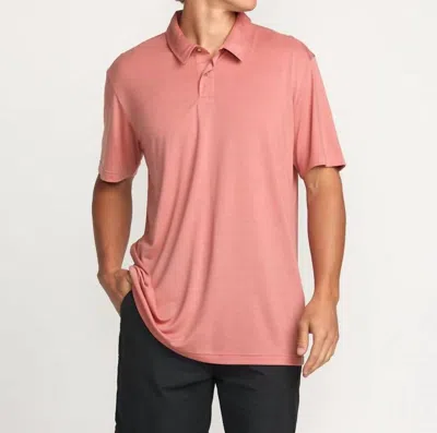 BILLABONG ECLIPSE SHORT SLEEVE POLO SHIRT IN DUST RED