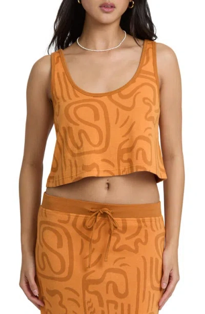 Billabong Embers Crop Tank In Orange