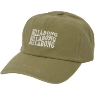 Billabong Embroidered Cotton Twill Baseball Cap In Cactus