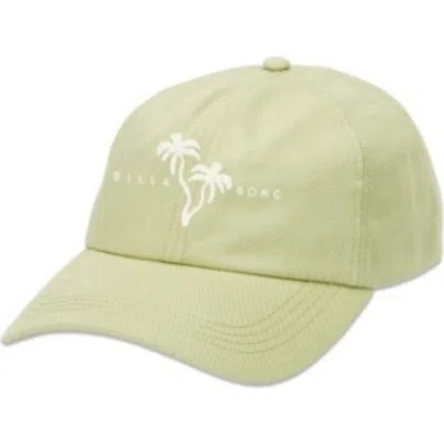 Billabong Embroidered Cotton Twill Baseball Cap In Green Combo