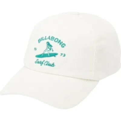 Billabong Embroidered Cotton Twill Baseball Cap In Stencil Wash