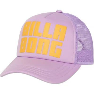 Billabong Embroidered Trucker Hat In Purple