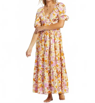 Billabong Endless Shore Dress In Yellow In Multi