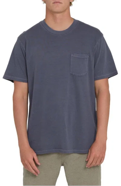 Billabong Essential Cotton Pocket T-shirt In Blue