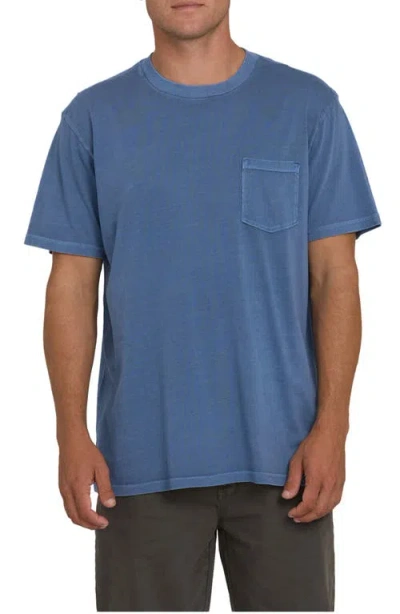 Billabong Essential Cotton Pocket T-shirt In Blue