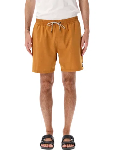 Billabong Every Other Day Layback 16" Swim Trunks In Brown Spice Gold