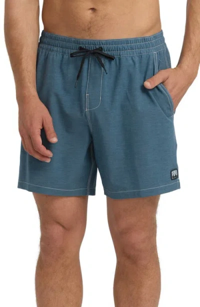Billabong Every Other Day Layback Swim Trunks In Blue