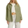 Billabong Everytime Button-up Shacket In Avocado