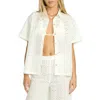 Billabong Eyelet Crush Beach Coverup Top In Stencil