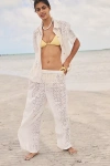 Billabong Eyelet Crush Short Sleeve Button-down Shirt In Salt Crystal, Women's At Urban Outfitters