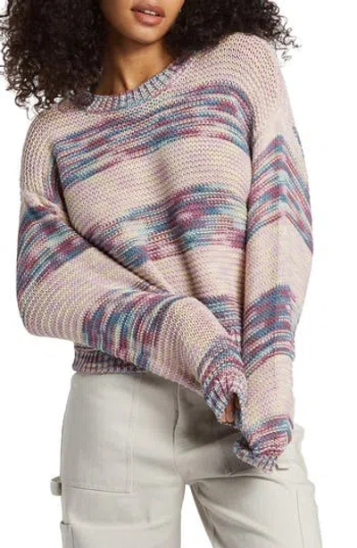 Billabong Fade Out Space Dye Stripe Sweater In Blue Shadow