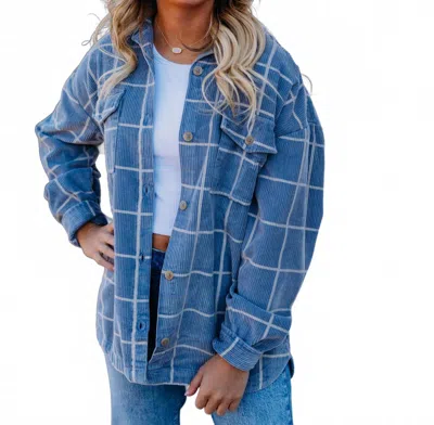 Billabong Fadeaway Button Down Jacket In Sunbleach In Blue